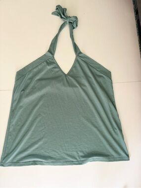 SHEIN XL Women's Halter Tank Top Green